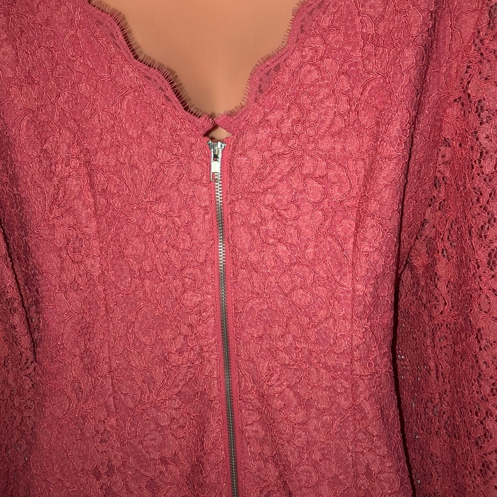 HP Adrianna Papell Coral Lace Event Dress | 14 - Picture 5 of 5